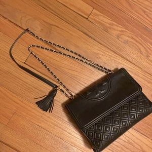 Tory Burch Black Fleming Convertible Shoulder Bag